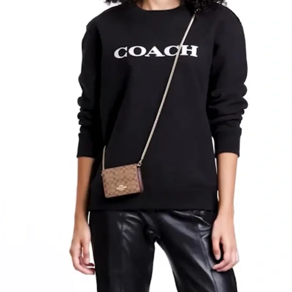 NWT Coach Brown Mini Wallet on a Chain in Signature Canvas - Picture 6 of 6